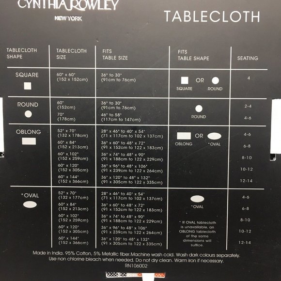 Cynthia Rowley Halloween Black Plaid Tablecloth Cotton Orange White 60x102 Decor - Picture 6 of 6